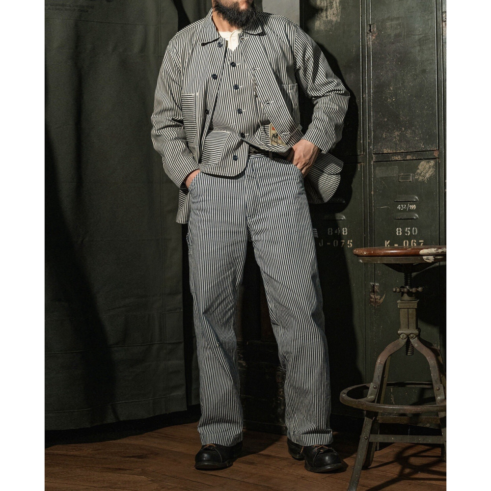 Bronson MFG 29 Hickory Stripe Railroad Pants Heritage Denim Lot 421 Express